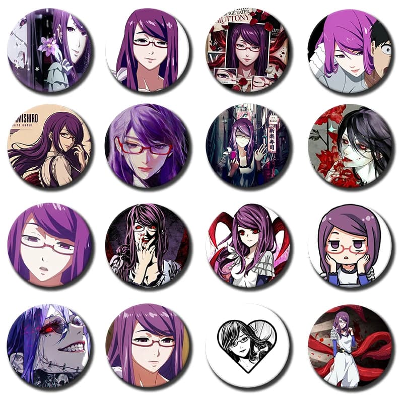 58mm Anime R-Rize K-Kamishiros Brooches Stylish Ornament Pins Exquisite Round Badge Bag Accessories Jewelry Gifts