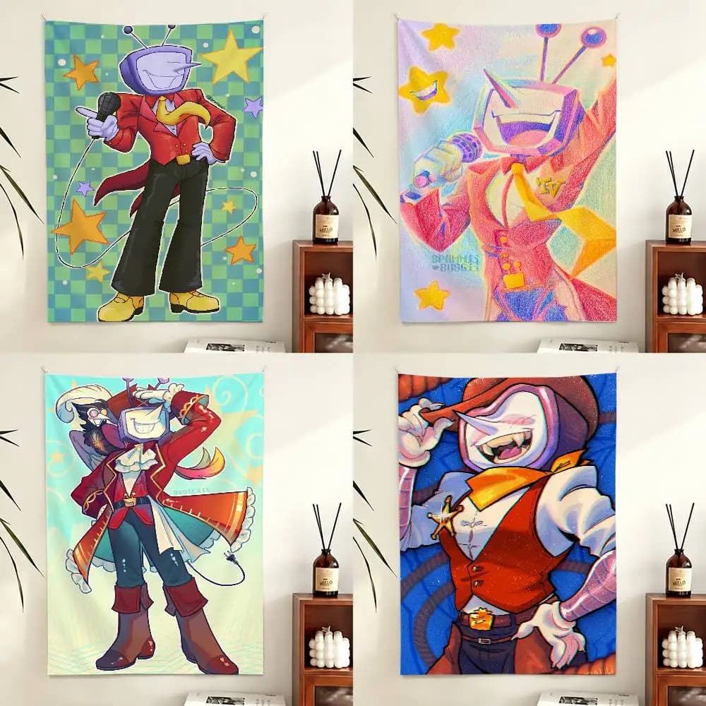 Cartoon Game Deltarune Tenna Flag Digital Printing Banner for Garage Wall Out Door Decoration