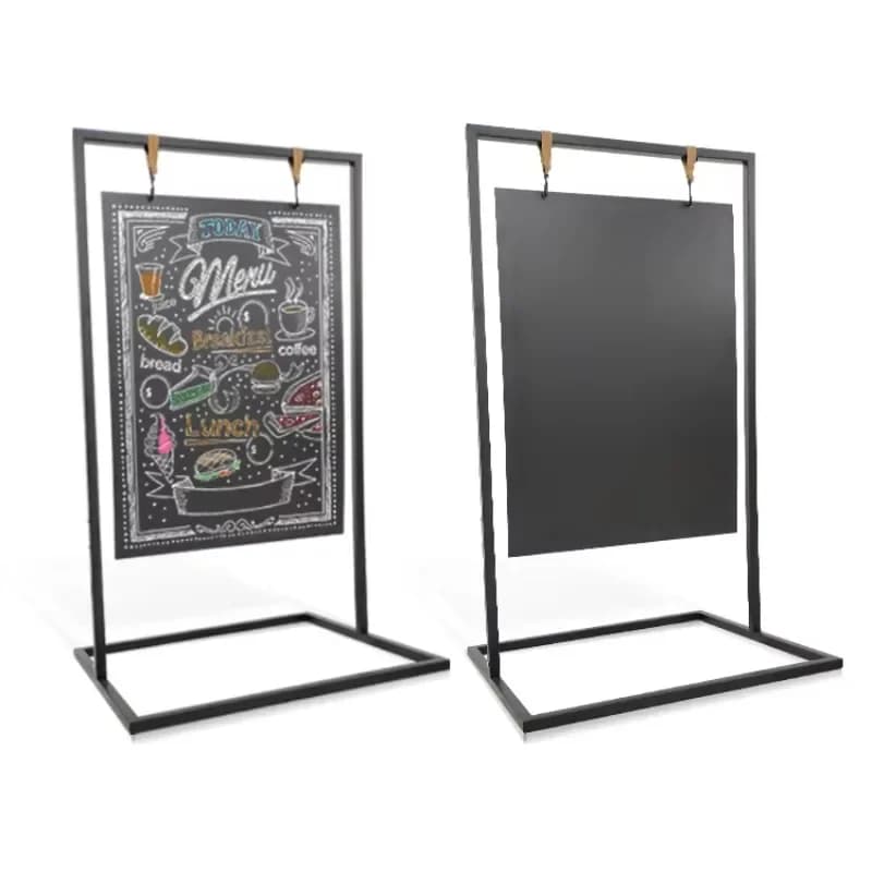 Mechanical advertising poster holder Sidewalk signage poster board Double-sided metal frame signage