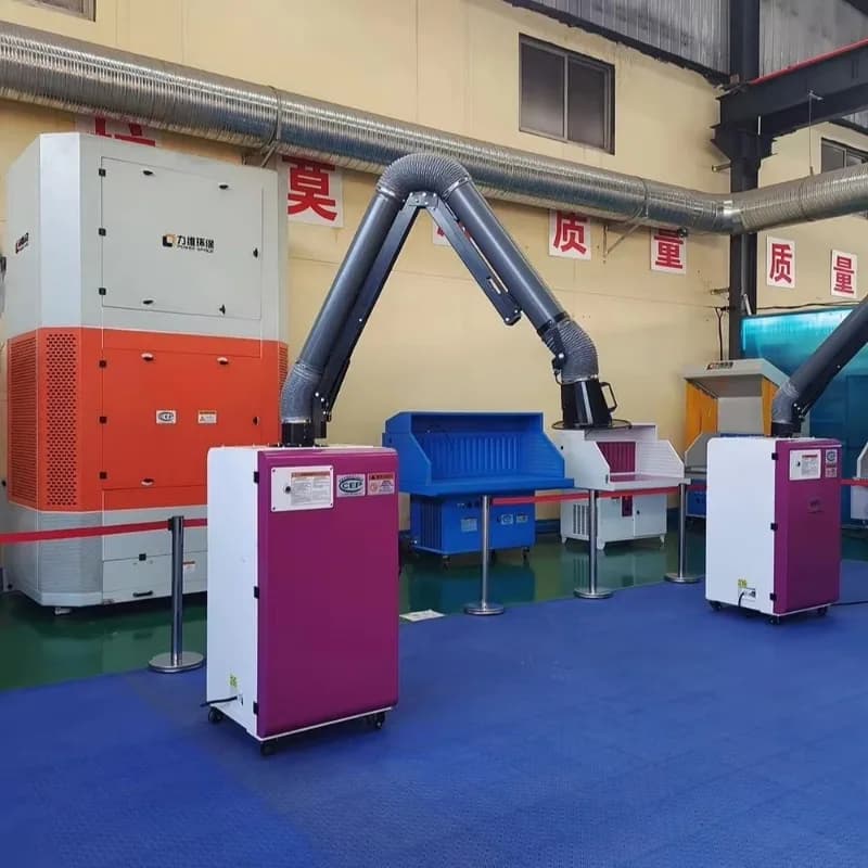 Clean Industrial Fume Cleaner Welding Dust Extractor Fume Filter with Exhaust Arm