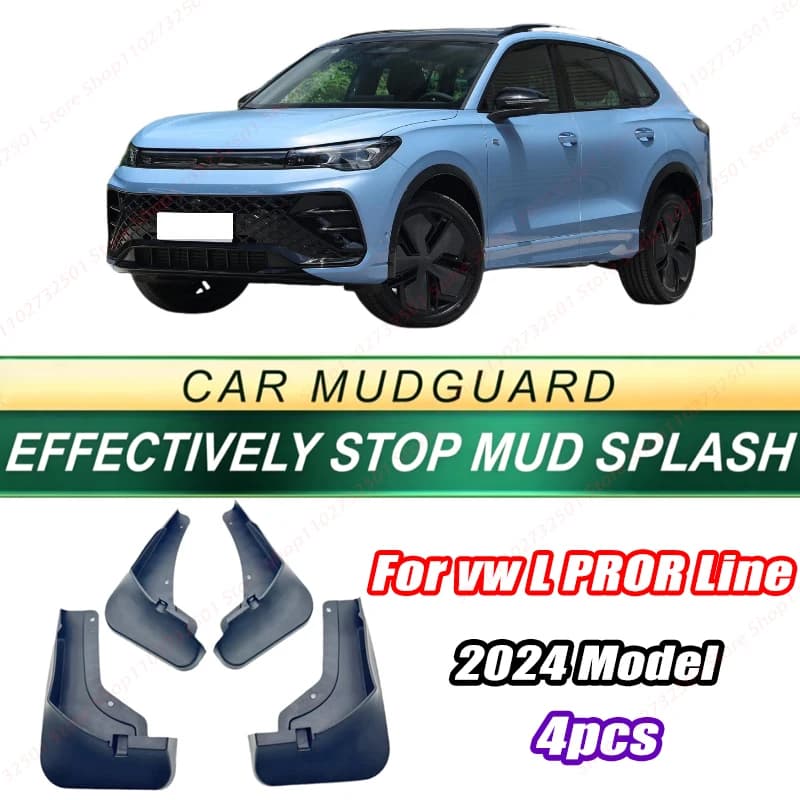 For VW L PROR Line 2024 Model 4PCS Front Rear Mud Flaps Splash Guards Fender Mudguards Auto Accessories