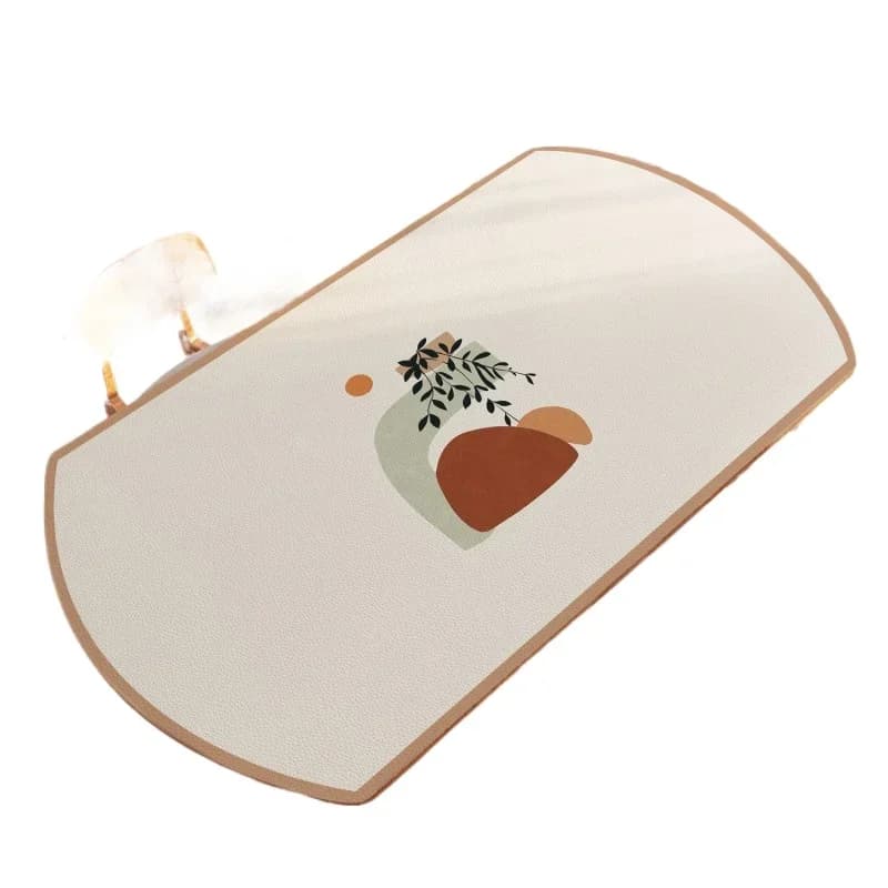 Long oval leather tablecloth, oil-proof leave-in household anti-scalding pad