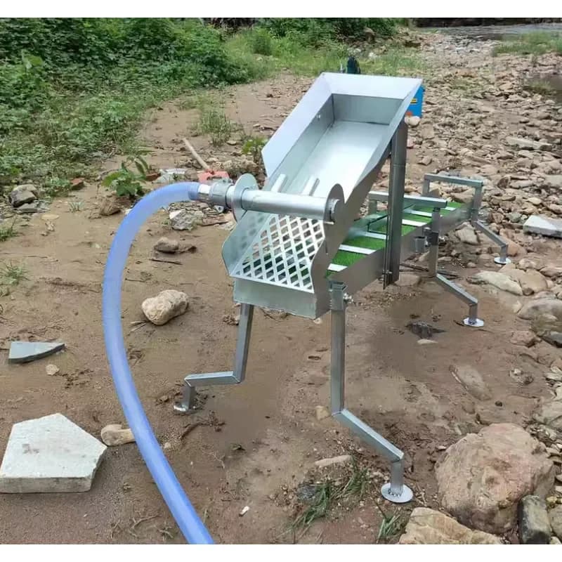 Small Gold Exploration Sluice Box, Portable Gold Cleaner, Separator, -powered Gold Mining Machine