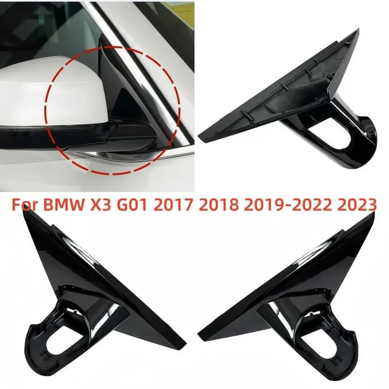 Front Window Triangle Trim Plate Garnish Cover Panel Mirror Base Holder for BMW X3 G01 2017 2018 2019 2020 2022 2023 Black