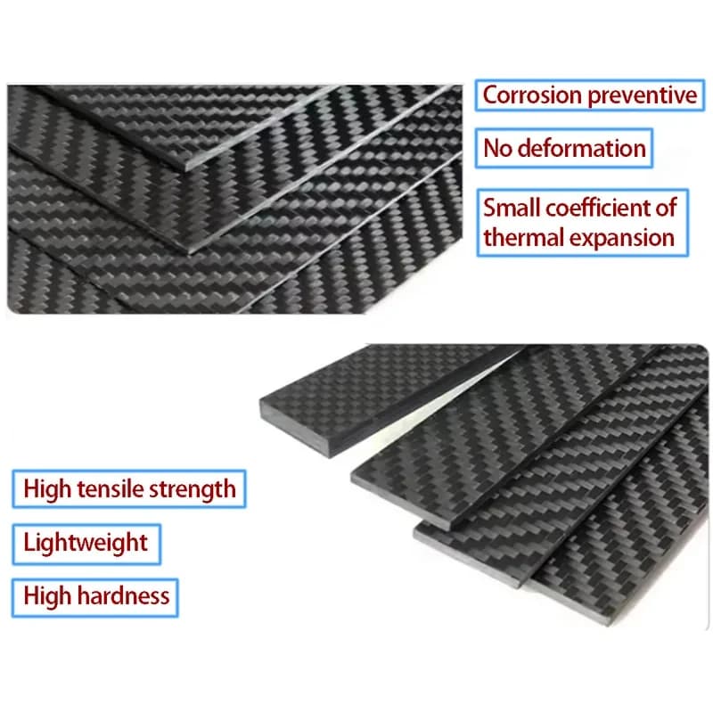 3K Carbon Fiber Sheet 400x500mm Custom Cut CNC Routing Service RC Model Aircraft Parts