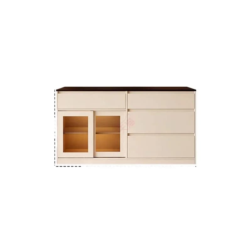 CX cream style dining side cabinet household wall storage integrated multi-functional coffee cabinet
