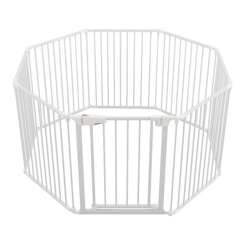 Sealed indoor retractable pet fence Thickened foldable artifact railing Baffle guardrail Steel plastic anti-cat and dog