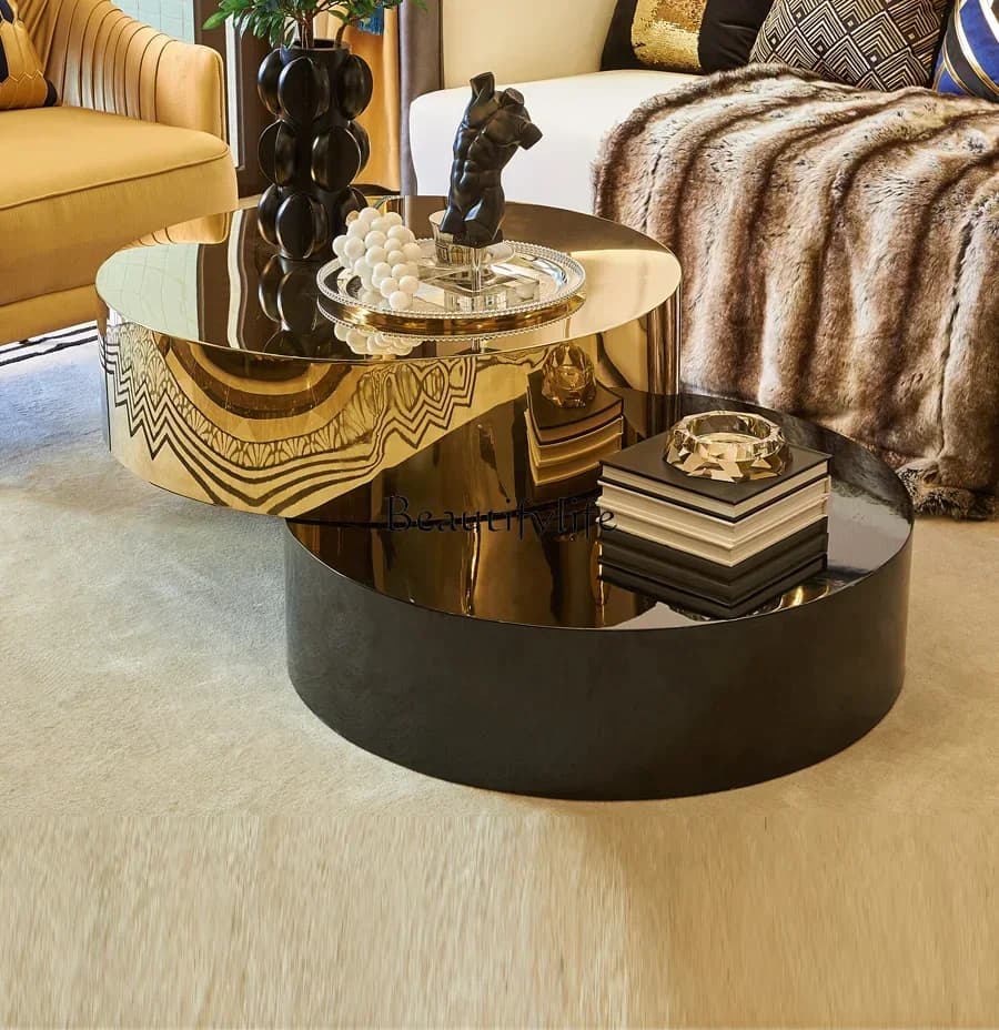 LXNordic Simple Italian Style Light Luxury Coffee Table Personality Creative Fashion Hong Kong Style FurnitureSSS