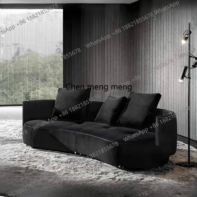Curved Corner Living Room Sofas Cloud Puffs Couch Love Seat Outdoor Sofa Garden Balcony Minimalist Round Divano Trendy Furniture
