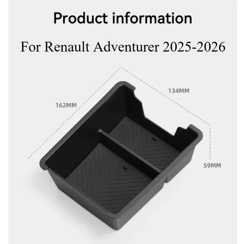 For Renault Adventurer 2025-2026 Center Console Organizer Armrest Storage Box | Car Interior Accessories with Coin Slot