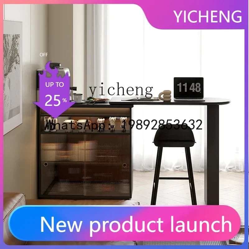 X1  minimalist telescopic bar counter integrated cabinet solid wood partition small apartment living room side cabinet