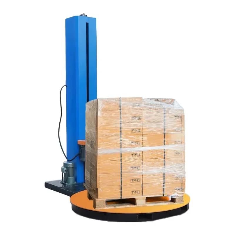2026 Automatic Metal Indoor Pallet Wrapping Machine Stretch Wrap Electronic Scale 1.5kw Power 220V/110V Floor/Pedestal Mounting