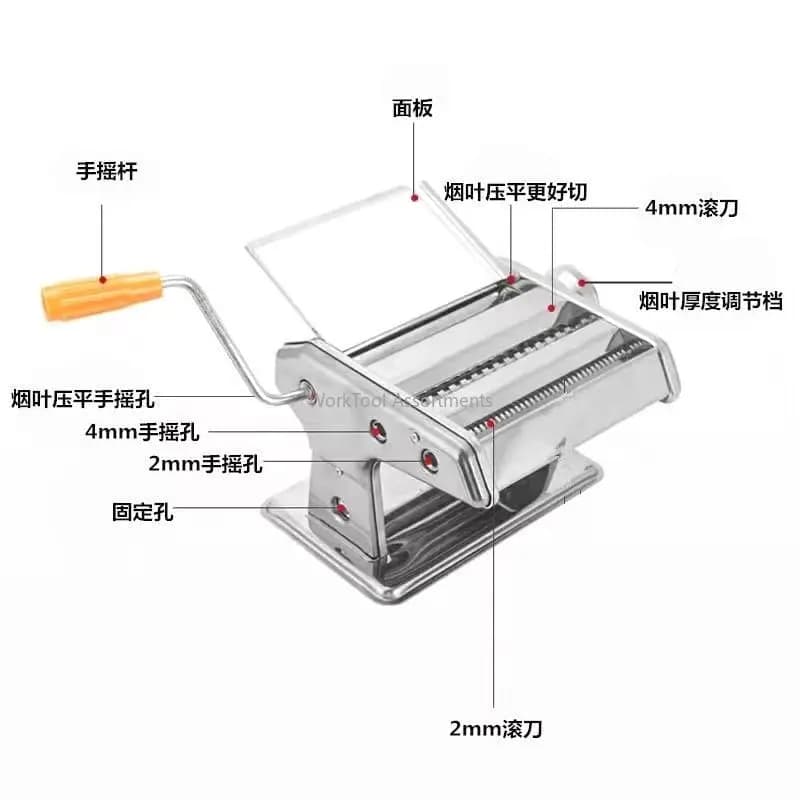 Multifunctional Manual Hand Crank Slicer Stainless Steel Shredding Machine Home Use Vegetable Herb Tobacco Leaf Cutter