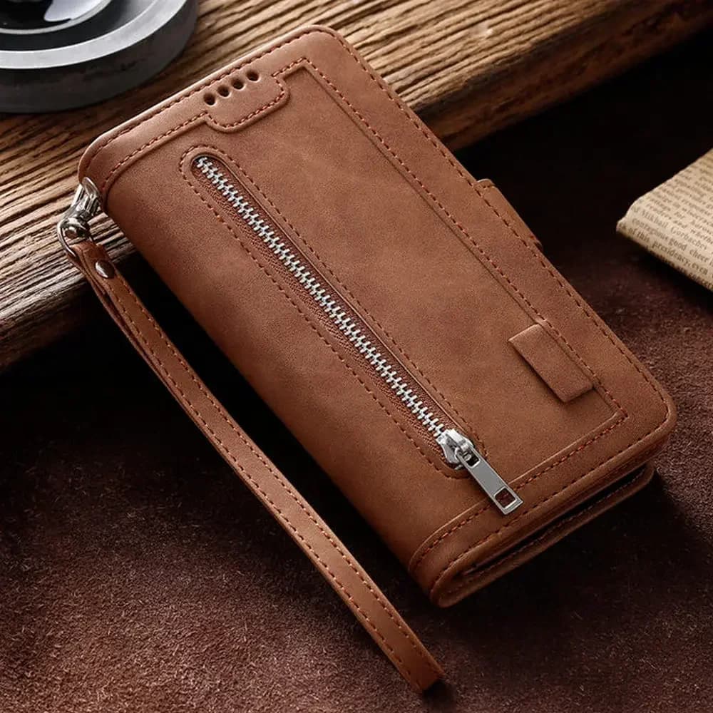 For Huawei P20 P30 P40 Pro 9-Card Zipper Leather Wallet Case Honor 400 Pro 200 Lite X9C X8C X9B X8B X6B Case Magic 7 6 Lite Etui