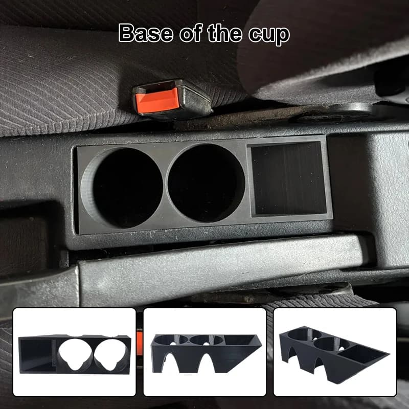 1Pcs Car Cup Holder Handbrake Storaget Cup Holder Two Cup Holders+Storage Box For Audi 80 90 B3 B4  Car Interior Accessories