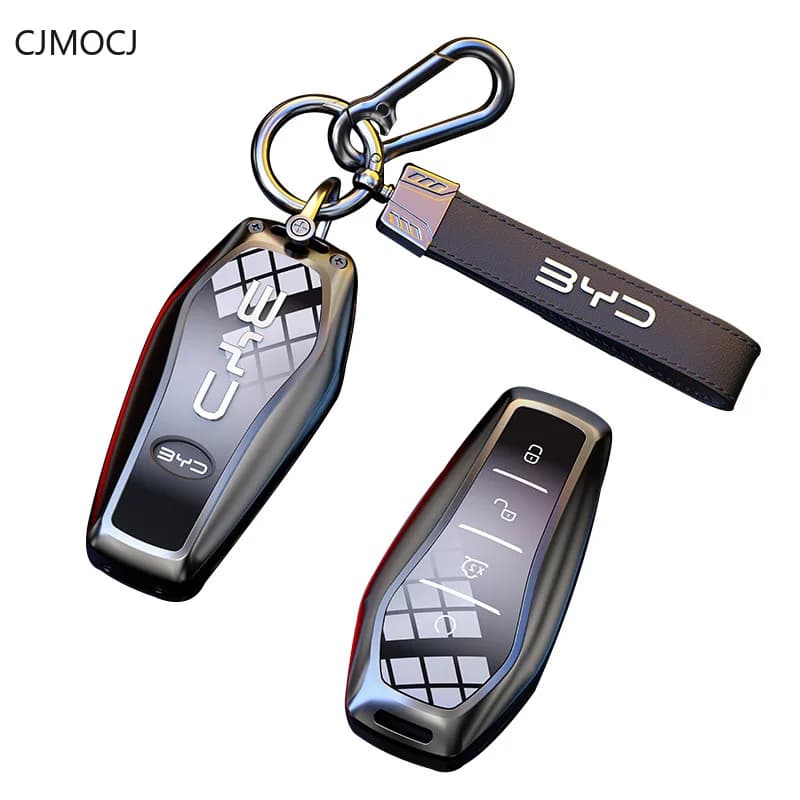 Zinc Alloy Key Cover Case for BYD Qin Plus DMI/Han/Qin L/Song/Seagull/Yuan Pro/Chaser/Tang/Dolphin/Seal (2024) - Key Fob Shell