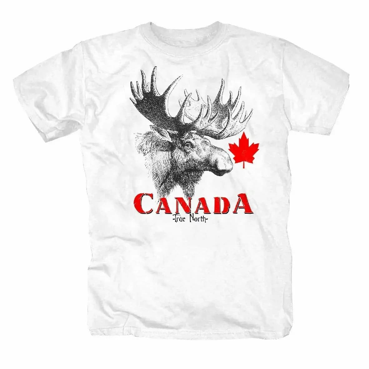 Canada Retro Flag T-Shirt Kanada True North Shirt Short Casual O-Neck Men Clothing S-3XL