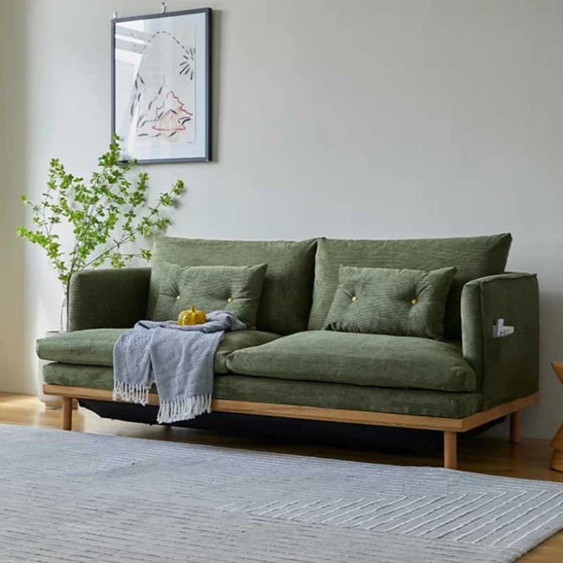 Wood Modern Living Room Sofas Unique Simple Reading Floor Puffs Sofa Nordic Modular Floor Designer Woonkamer Banken Furniture