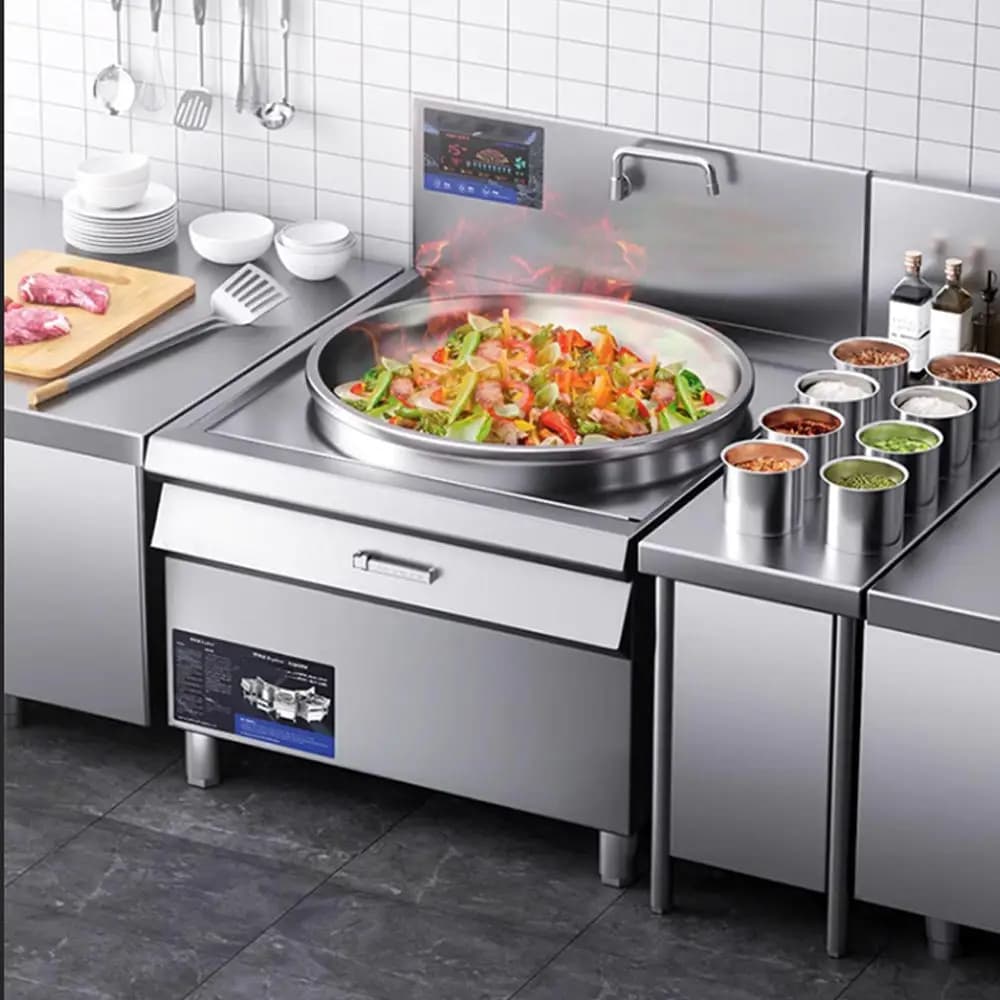 XSH Commercial 6KW Electric Induction Cooker for Beef and Mutton Soup High Power Solution for Restaurant Hotel Canteen Kitchen