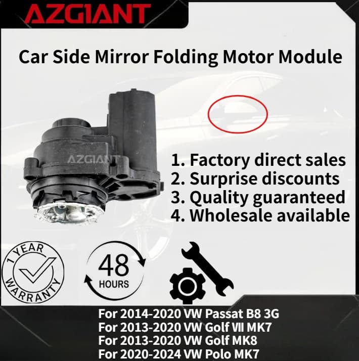 For 2013-2020 VW Golf Ⅶ MK7/Golf MK8/Polo MK7 2020-2024 Car rearview mirror folding motor module Accessories 100% compatible