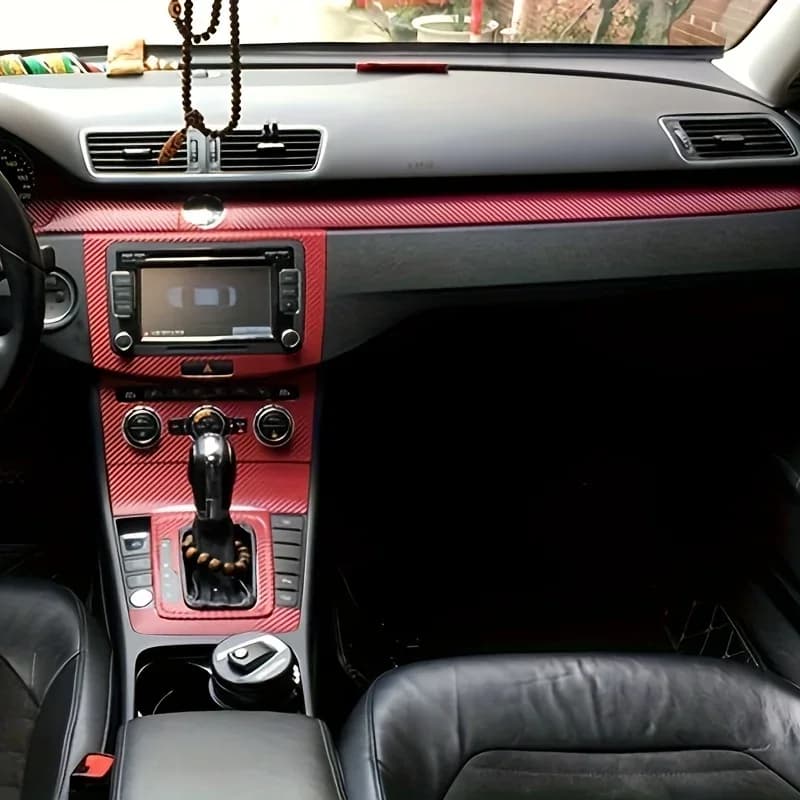 For Volkswagen Passat B7 2012-2016 Interior Central Control Panel Door Handle Carbon Fiber Sticker Decals Car Styling Accessorie