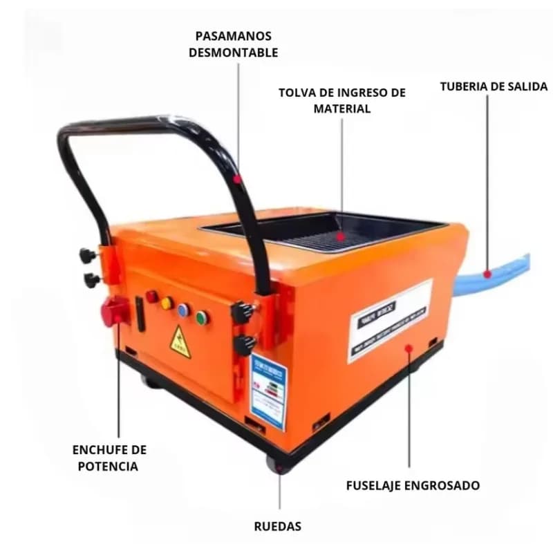 Small Concrete Mixer with Powerful Delivery Pump for Secondary Structure Feeder Mortar Cement at Construction Site