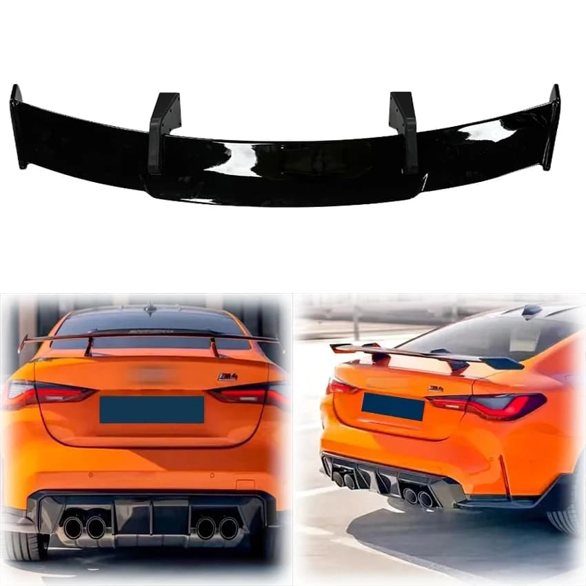 2021 To Up For BMW G82 G22 G26 M4 4 Series M430i M440i  Coupe Car Rear Spoiler Boot Wing Lip  Accessories By ABS Gloss Black