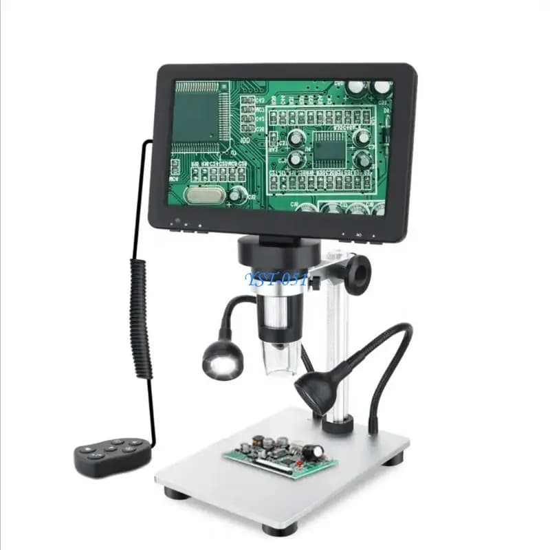 E15A Large 7 Inch Digital Microscope Adjustable Magnification Build in LED Lighting