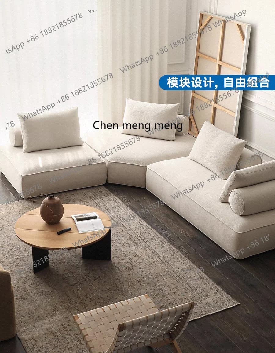 Cream style sofa French retro style sofa New living room corner princess combination Japanese style sofa