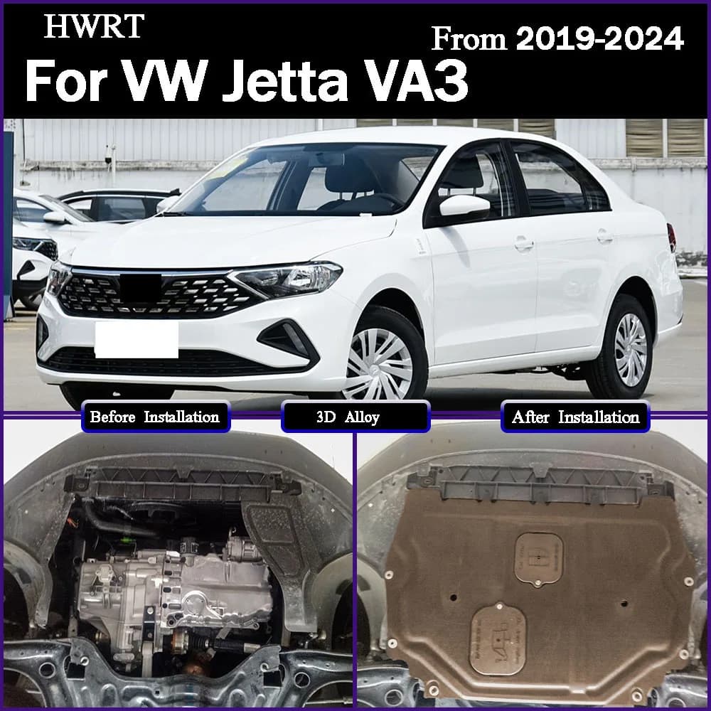 For VW Jetta VA3 2019-2024 1.5L Under Engine Guard Splash Shield Mud Fender Cover Plate Fender Mudguard Protector Alloy