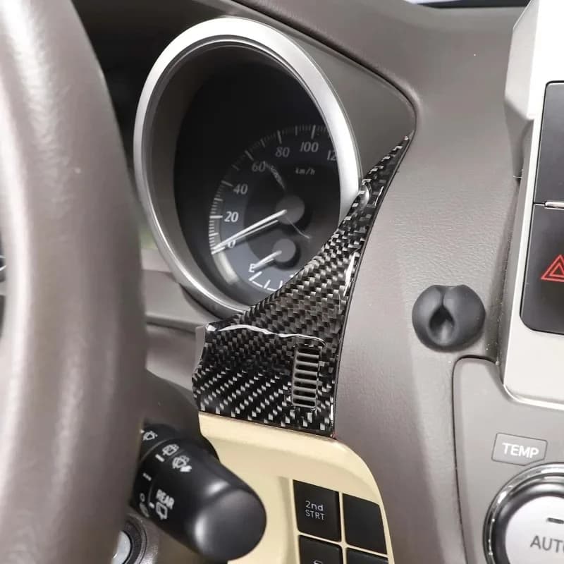 For Toyota Land Cruiser Prado FJ150 2010-17 Soft Carbon Fiber Car Dash Board Both Sides Frame Cover Trim Sticker Car Accessories