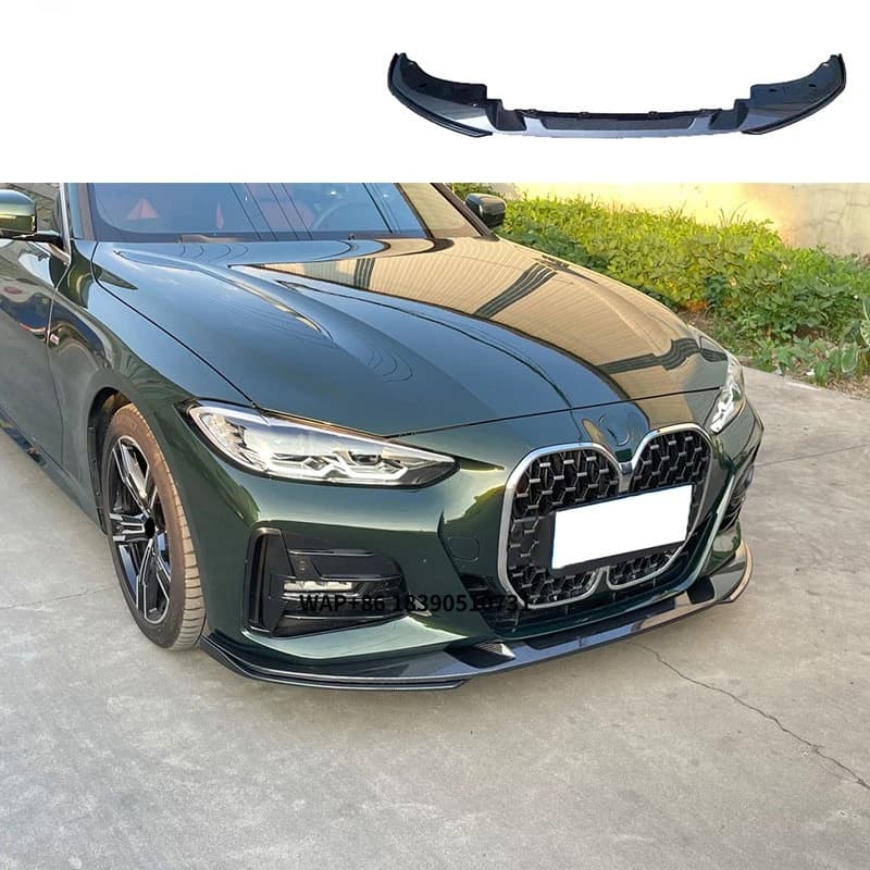 4 Series G22  3D Style Front Lip  Anterior Lip Glossy Black Front Bumper Lip Spoiler for 4 Series G22