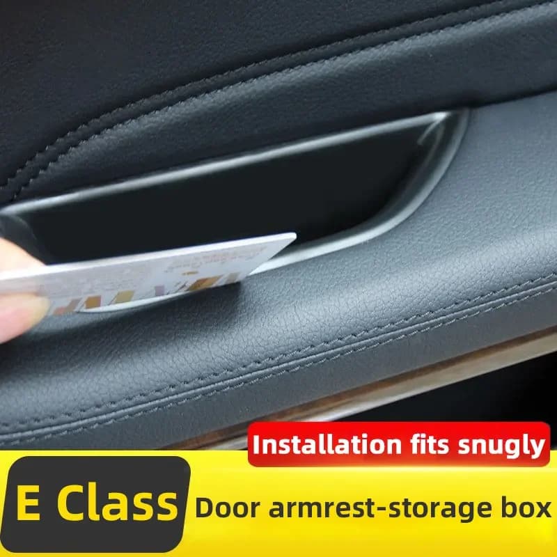 For Mercedes Benz E Class W212 2010-2016 Car Door Armrest Storage Box Handle Trim Cover Interior Accessories Front Rear Panel