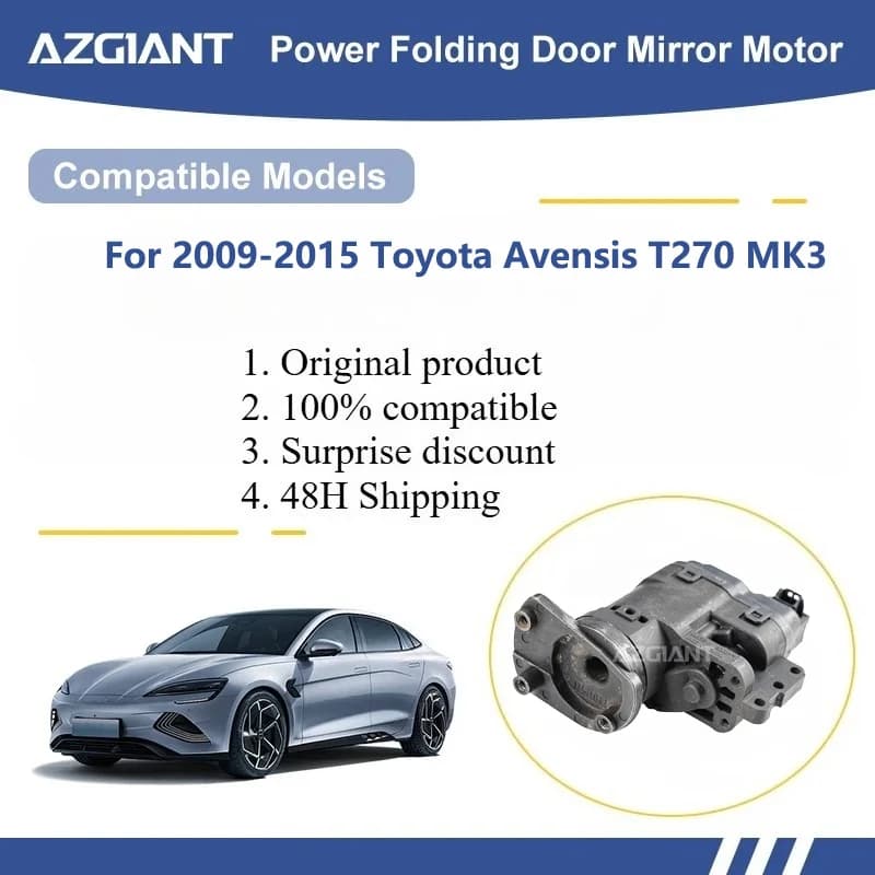 AZGIANT For Toyota Avensis T270 MK3 Car Wing Mirror Authentic Folding Motor Power Assembly accesorios coche Professional