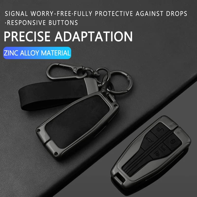 For Hongqi HS5 H5 H9 HS7 H7 L5 HS3 L9 Zinc Alloy Leather Key Case Cover Remoto Shell Holder Protective Keychain Accessories