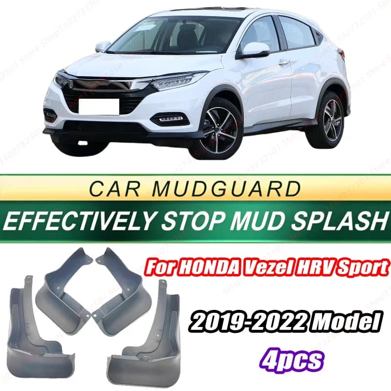 For HONDA Vezel HRV Sport 2019-2022 Model 4PCS Front Rear Mud Flaps Splash Guards Fender Mudguards Auto Accessories
