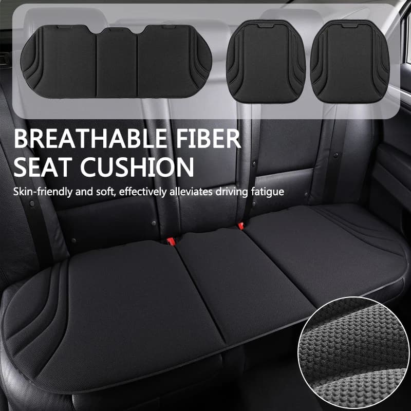 Car Seat Cushion Universal Set Front Rear Breathable Fiber Anti‑Slip Seat Protector Pad Soft Comfortable Auto Interior Accessory