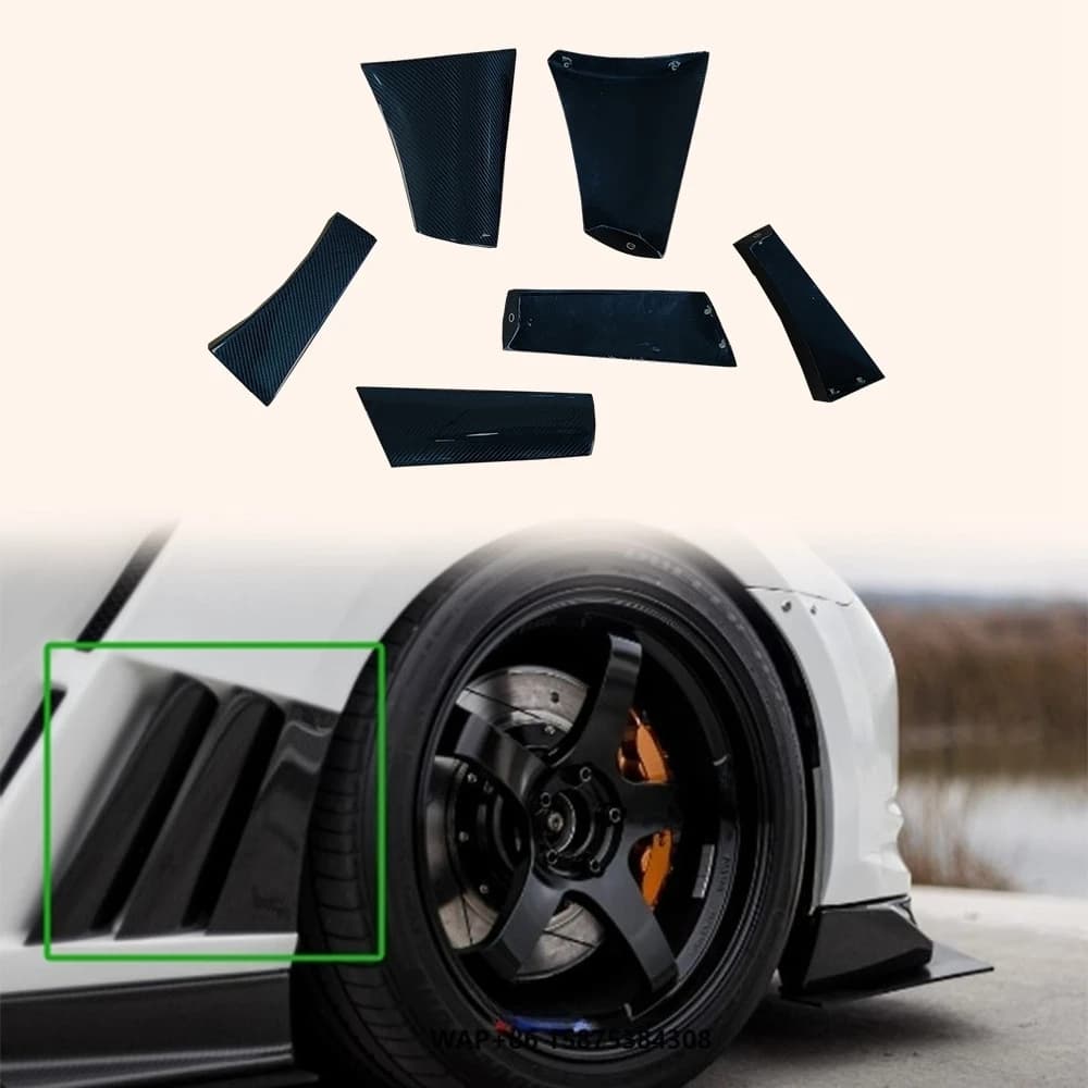 For GTR R35 2009-2016  VA Style  Carbon Fiber Front Fender Vents 6PCS