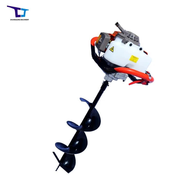 High Quality Soil Ground Drill Petrol Gas Powered Earth Auger Tree Planting Hole Digger Machine 2 Stroke Excavator