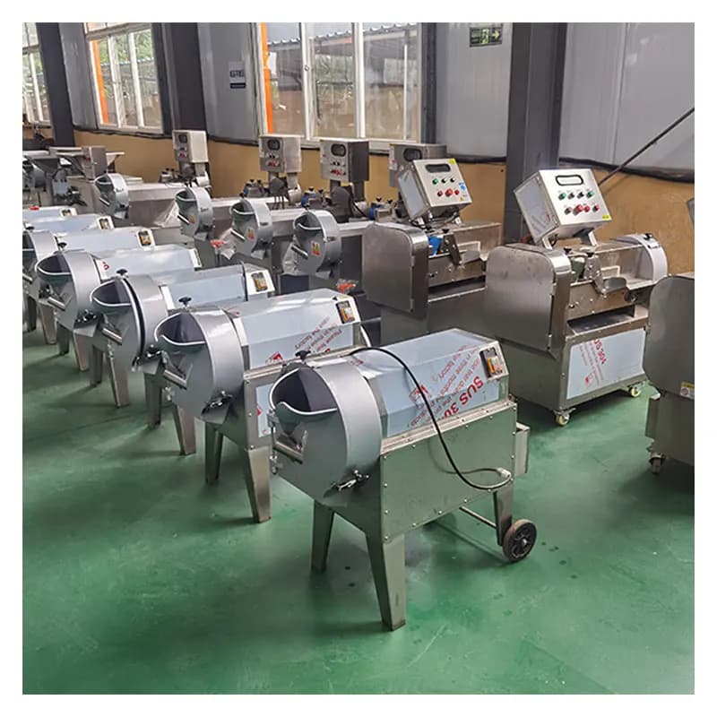 Cube Sweet Potato Chips Slicing Cutting Machine for Cassava Carrot Ginger-Stainless Steel Adjustable Bakery Fruit Processing