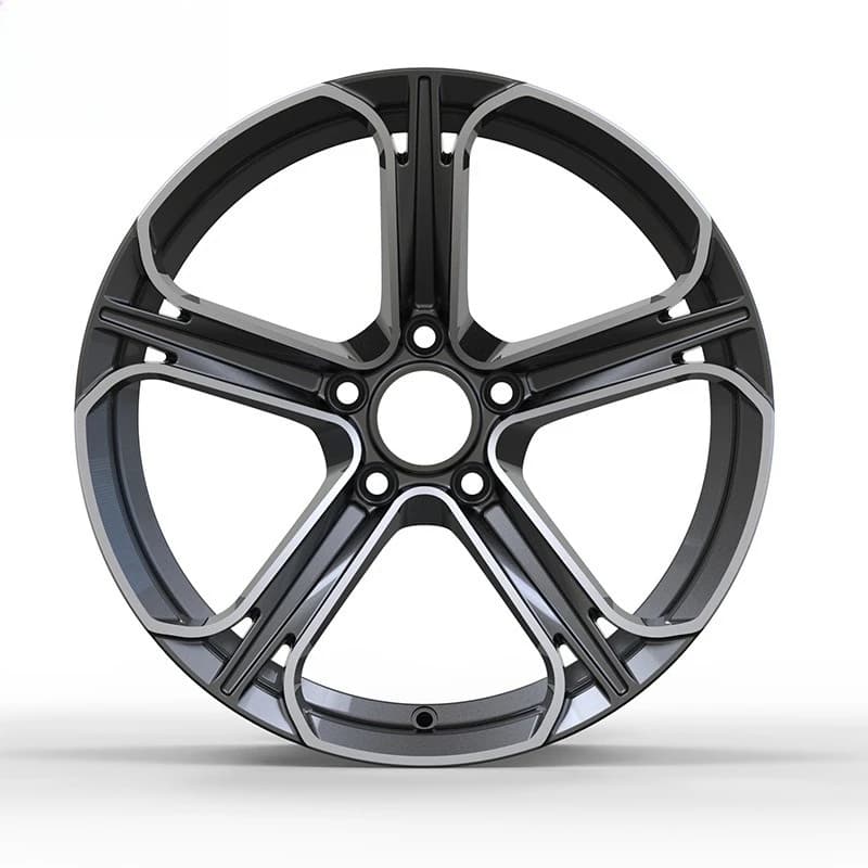 Car wheel hub modification 17/18/19-inch aluminum and bright black car surface forging process One-piece wheel hub