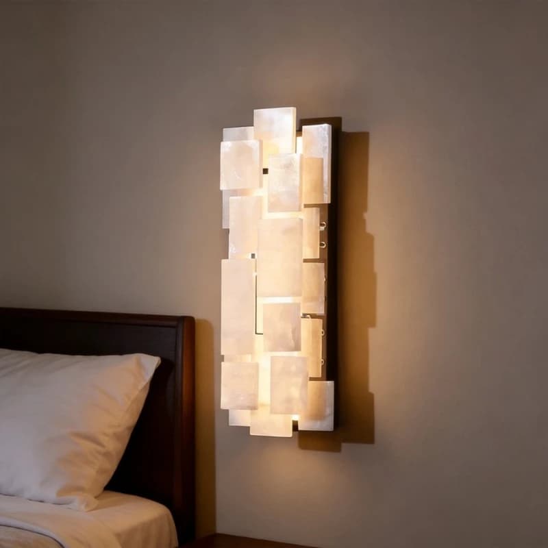 hotVilla minimalist natural marble crystal entryway hotel wall decorations can be luminous