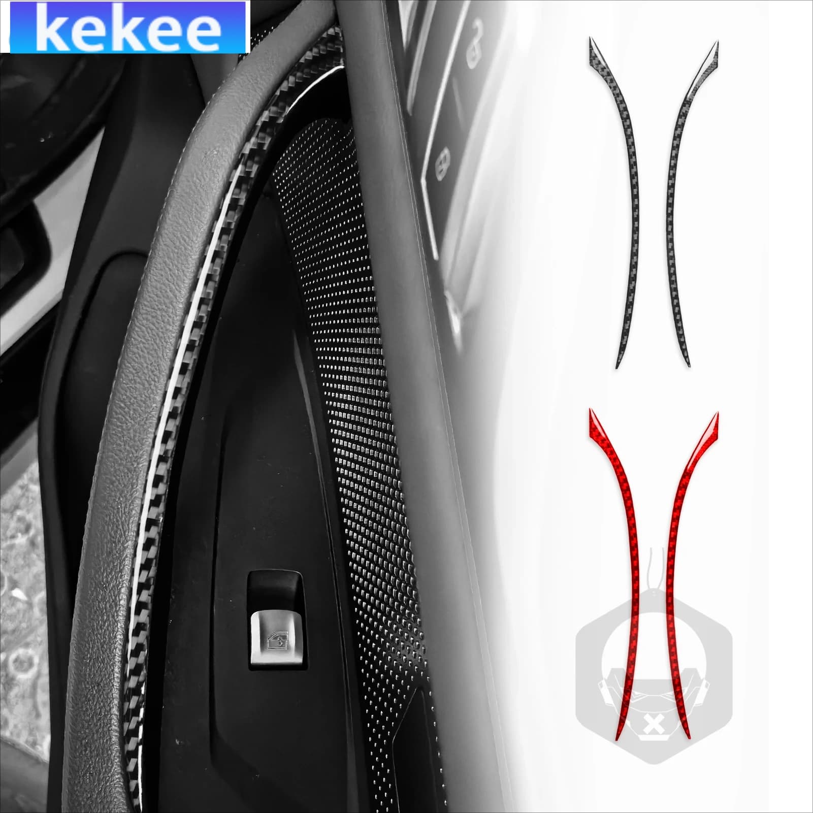 For BMW 4 Series G22 G23 G26 2021-2024 Carbon Fiber Door Handle Strip Interior Car Accessories Cover Soft Cover Sticker Trim