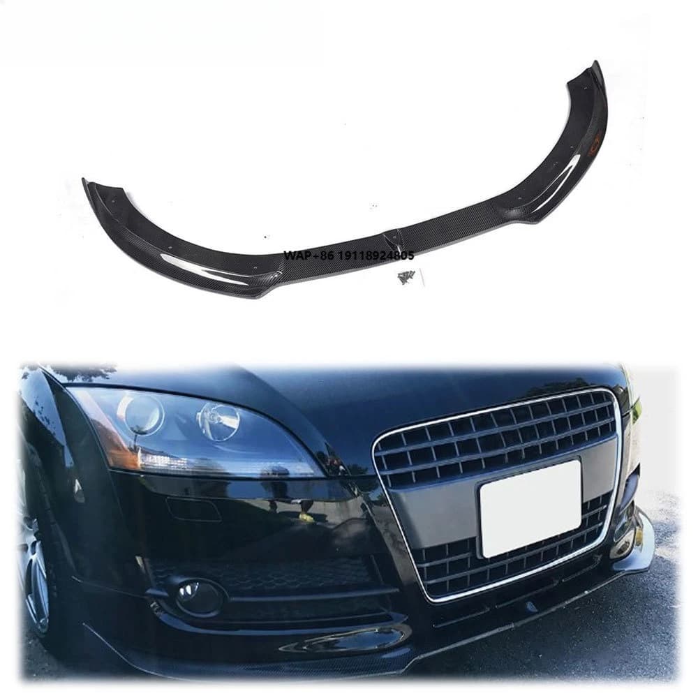 Fit for  TT MK2 8J 2-Door 2008-10 Carbon Fiber Front Bumper Lip Chin Spoiler