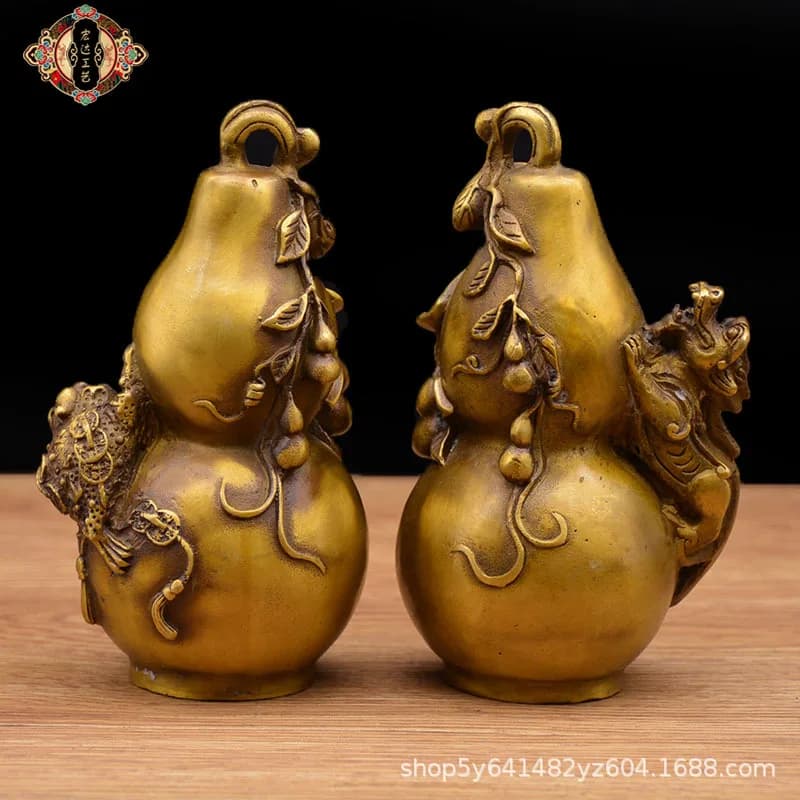 Bronze Bronze Monster Gourd Golden Toad Pixiu Bronze Gourd Gift Ornament