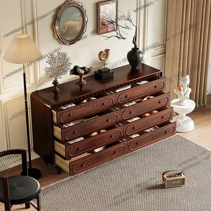 yj21 Premium Living Room Cabinet Beauty Storage Vintage Classic Living Room Cabinet Drawer Design Storage Cabinet Furniture