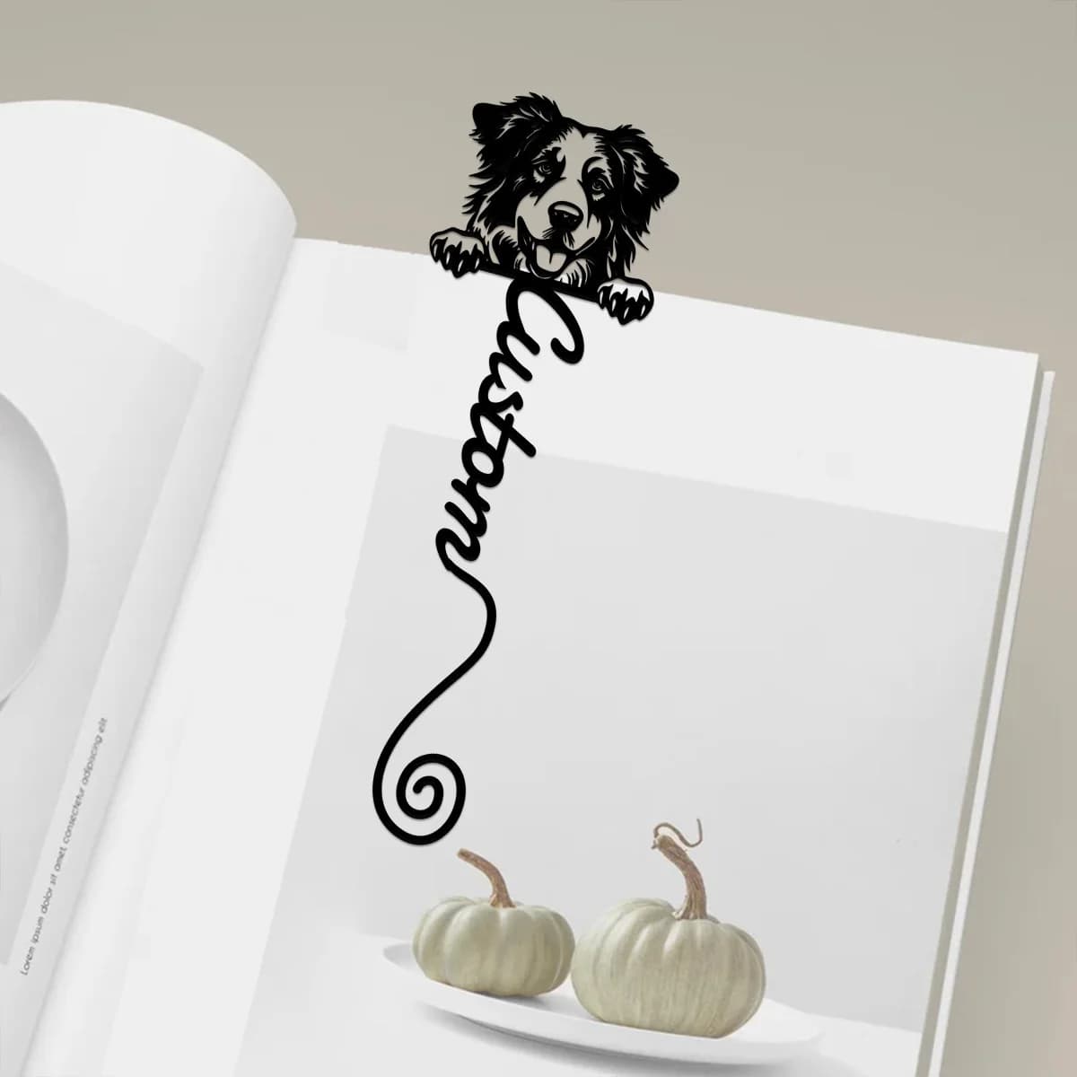 Custom Bookmark, Book Lover Gift, Australian Shepherd Bookmark, Back To School Gift, Teacher Gift, Unique Bookmark, Dog Lover
