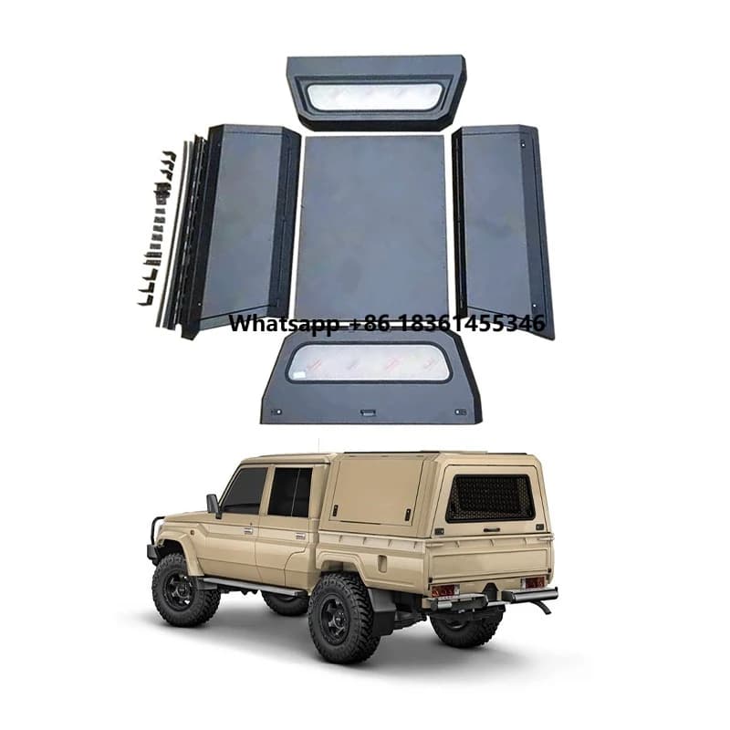 Truck Bed Cover Dual Cab Hardtop Aluminum Pick up Canopy Dmax Canopy for   Land Cruiser 70 Series LC79 Truck Canopy