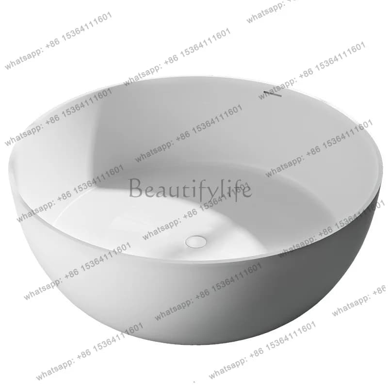 Independent integrated Qimei stone bathtub Home hotel B & B Couple positive circular artificial stone bathtub