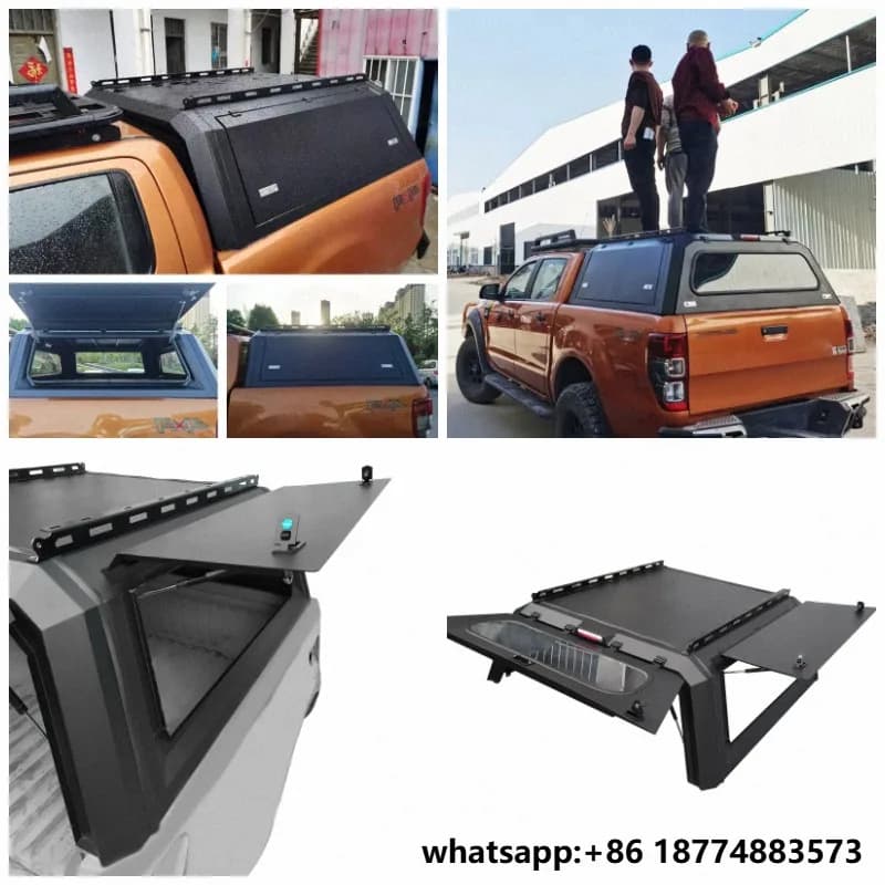 4x4 Waterproof Lightweight 8 FT Steel Hardtop Pick up Pickup Truck Canopy Topper High Cover for Ford Ranger Hilux